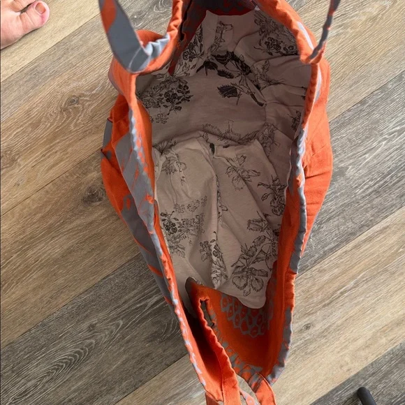 NWOT RARE Kealopiko ‘Eke Nui, Ulu Print, Orange and Gray - Picture 3 of 4